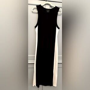 Rag & Bone Black Maxi dress with white sides, size S/P.  Never worn.
